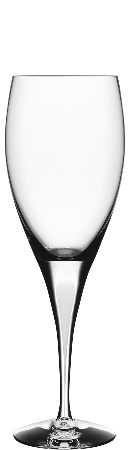 Intermezzo Crystal Satin Goblet Glass W/ White Drop