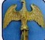 Plastic Brass Plated Slip Fit Eagle Ornament For 3/4" Steel Pole