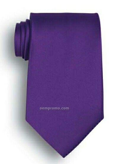 Wolfmark Solid Series Purple Silk Tie