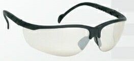 Wrap-around Safety Glasses W/ Rubber Nose Buds (Indoor/Outdoor/Black Frame)