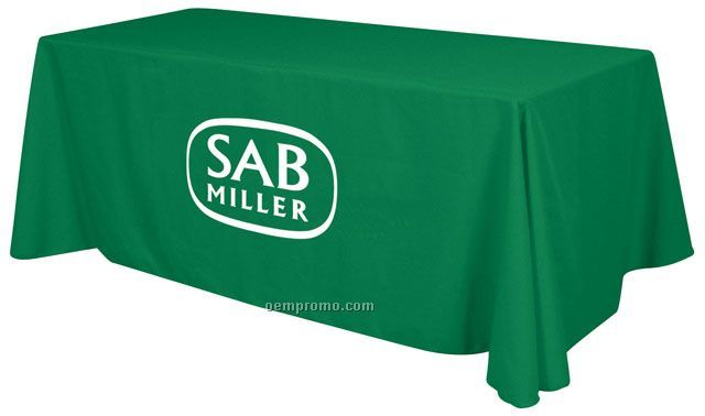 6' Digitally Printed Recycled Table Cover - Black