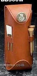 Golfer Accessory Set - Brown Leather