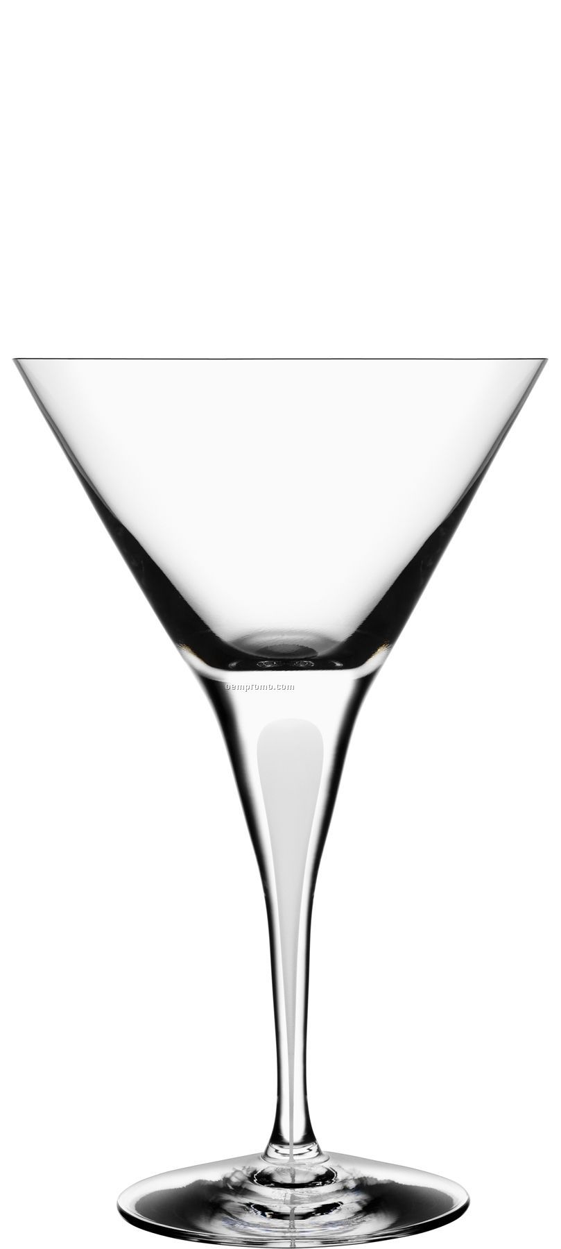 Intermezzo Crystal Satin Martini Glass W/ White Drop