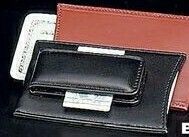 Money Clip & Credit Card Case - Black Leather