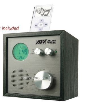 Portable Mp3 Speaker W/ AM FM Radio, Clock Display, Alarm, & Auxiliary Jack