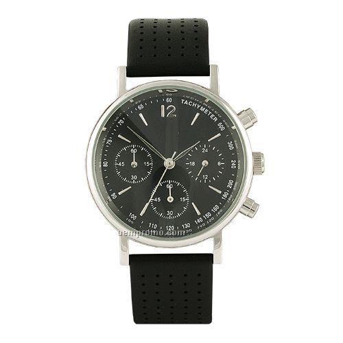 San Martino Leather Strap Watch (Black Face)