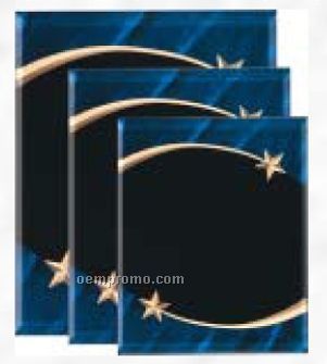 Shooting Star Acrylic Plaque W/ Blue Marble Accent (7