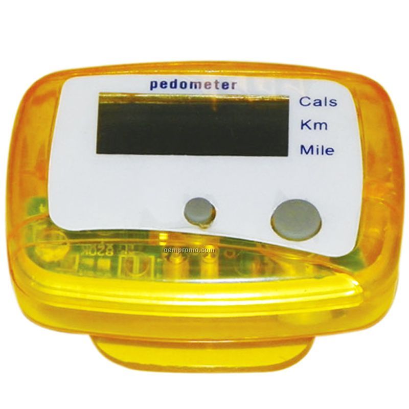 Yellow Clear Pedometer