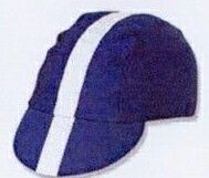 Classic Royal Blue Cycling Cap With White Ribbon - Blank