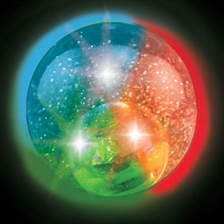 Iridescent Glitter Light Up Ball W/ Multi LED