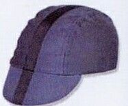 Classic Charcoal Gray Cycling Cap With Black Ribbon - Blank