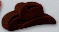 Cowboy Hat Stock Shape Pencil Top Eraser