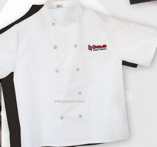Short Sleeve Classic Chef Coat - Black