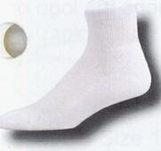 White All Purpose Anklet Heel & Toe Socks (10-13 Large)