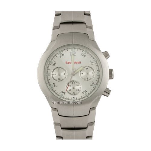 Brunico Stainless Steel Watch (White Face)