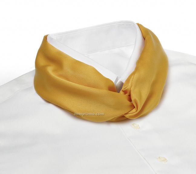 Wolfmark Solid Series Polyester Satin Velcro Band Knot Scarf - Gold