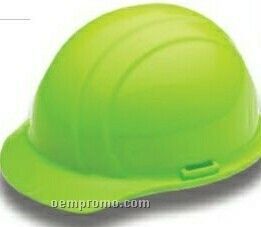 Americana Cap Hard Hat W/ Mega Ratchet 4 Point Suspension - Hi Viz Lime