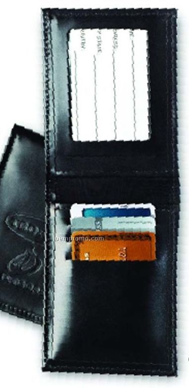 Flip I.d. And Credit Card Case - Top Grain Cowhide Leather