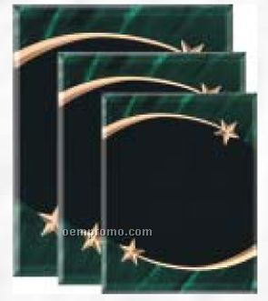 Shooting Star Acrylic Plaque W/Green Marble Accent (8