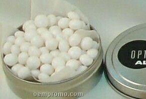 Silver Pocket Tin Filled With White Gourmet Mints