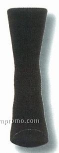 Solid Black Lacrosse/ Basketball Crew Heel & Toe Socks (10-13 Large)
