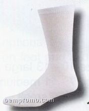 White All Purpose Crew Heel & Toe Socks (10-13 Large)