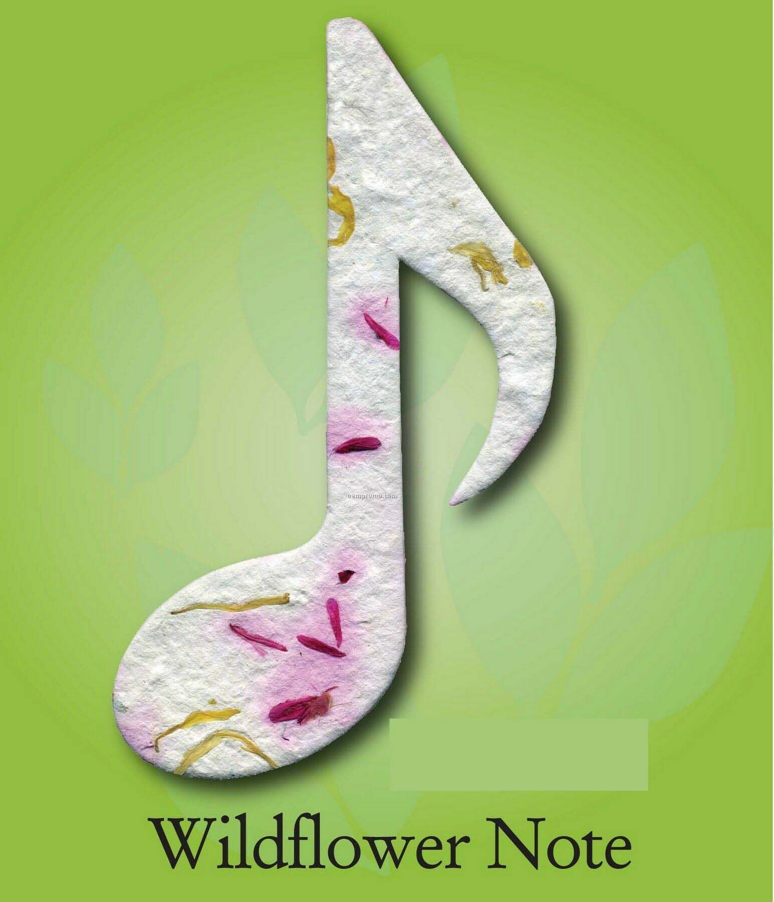 Wildflower Musical Note Ornament With Embedded Seed