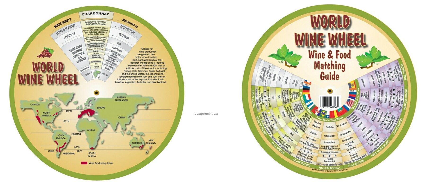 World Wine Wheel And Wine & Food Matching Guide