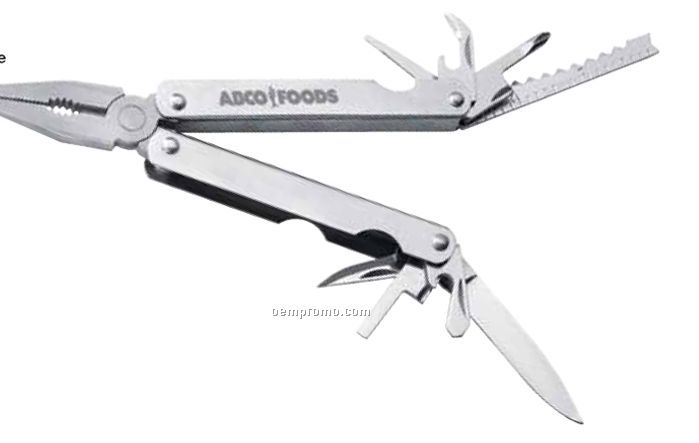 13-function Stainless Steel Pliers With Silver Handle