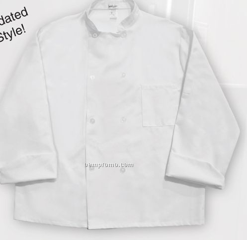 Long Sleeved Classic Chef Coat - Economy 8 Button