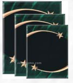 Shooting Star Acrylic Plaque W/ Green Marble Accent (9