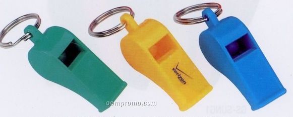 Solid Color Whistle W/ Matching Color Bead