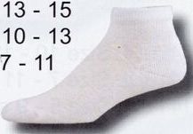White All Purpose Low Cut Heel & Toe Socks (10-13 Large)