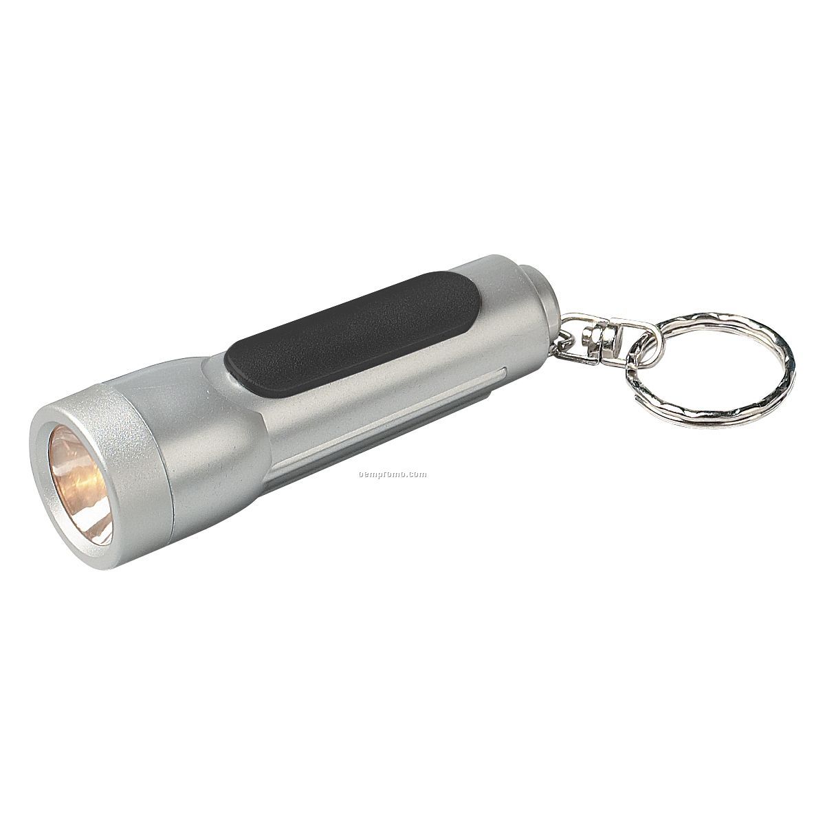 Mini Torch Light W/ Key Ring - Silver