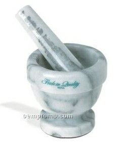 Olympus I White Marble Mortar And Pestle