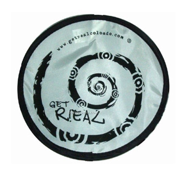 Screen Printed Fun Disk Collapsible Nylon Flying Disk With Pouch (8")