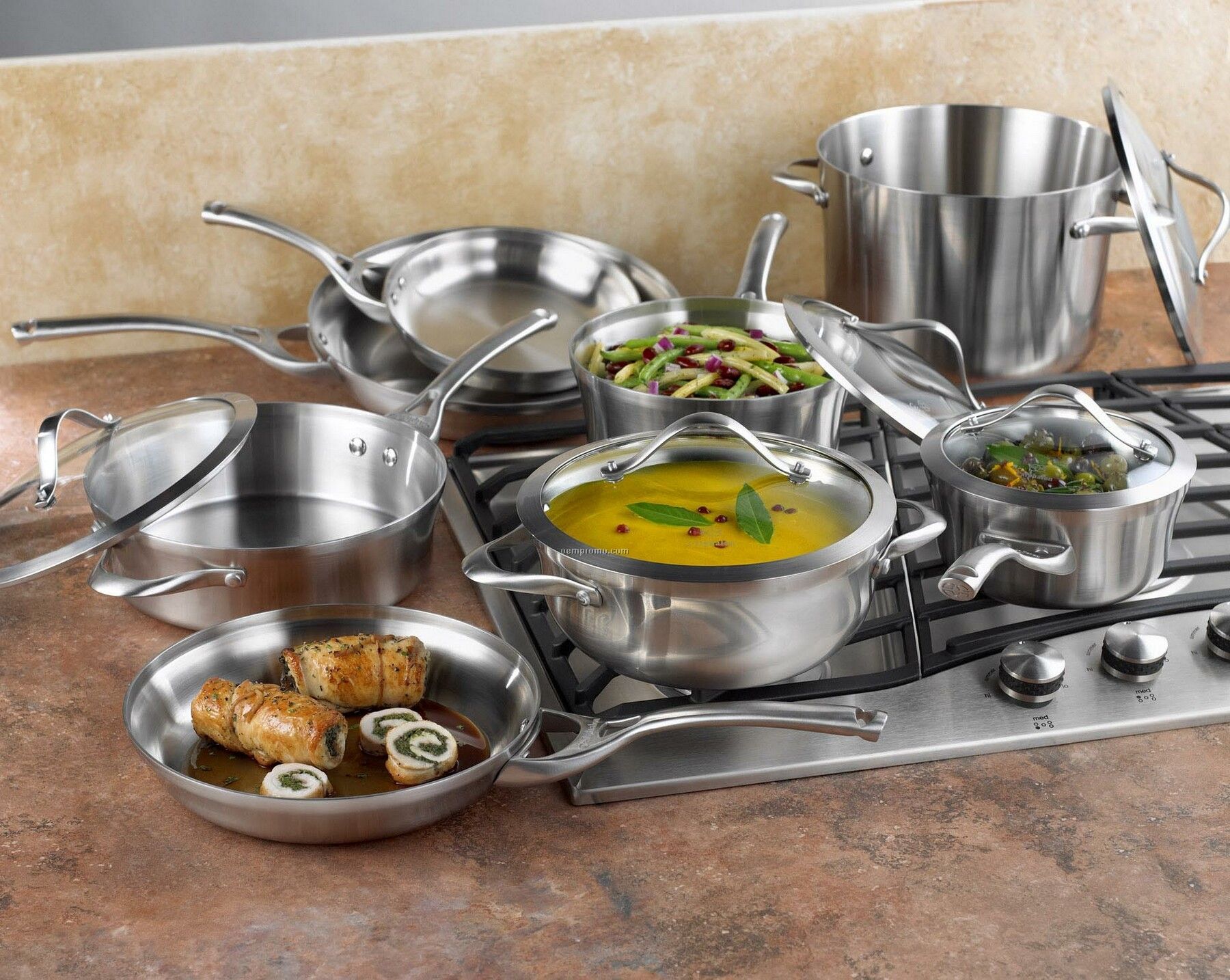 Calphalon 13 Piece Contemporary Stainless Steel Cookware Set