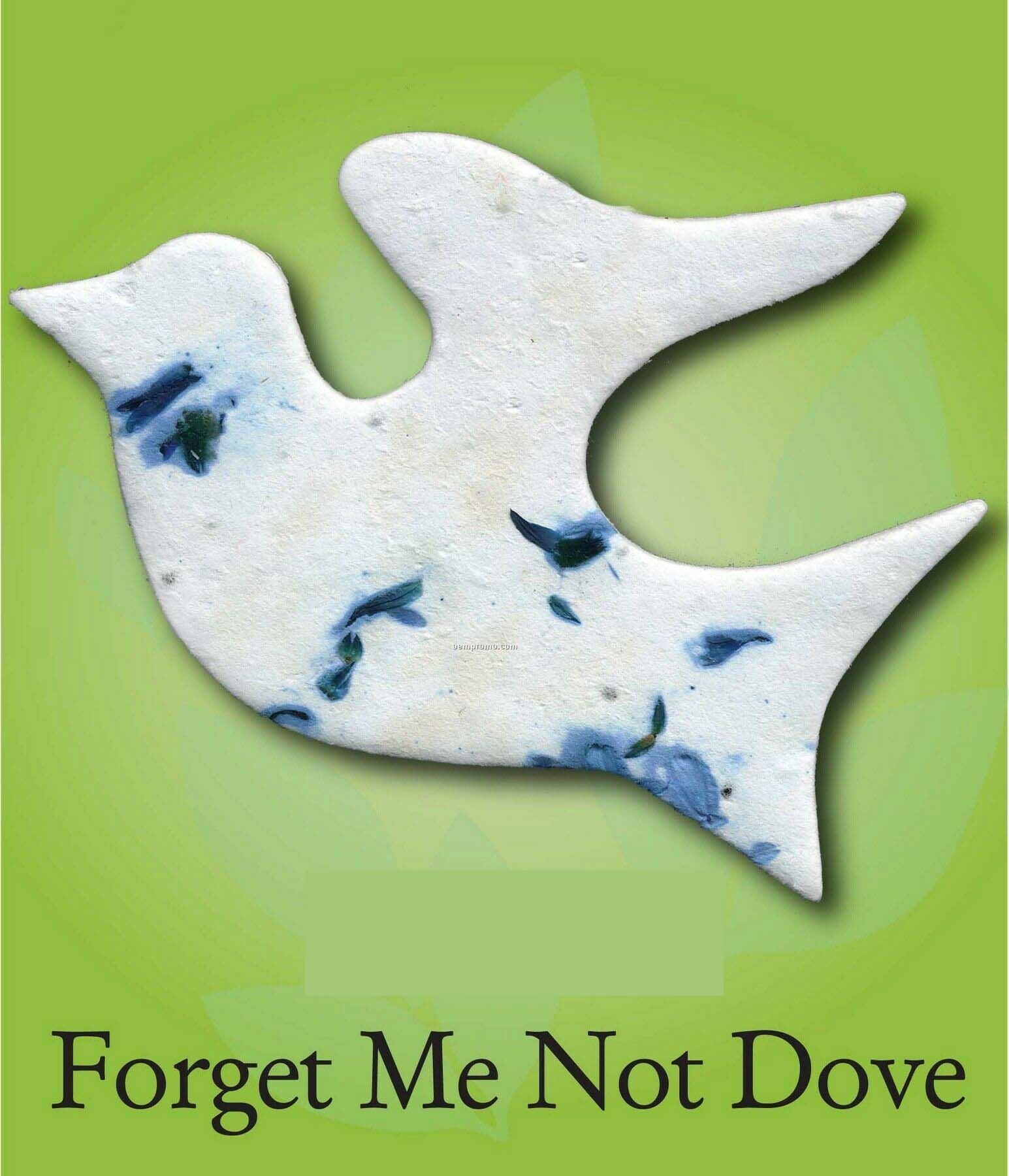 Forget Me Not Dove Ornament With Embedded Seed