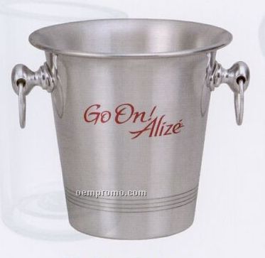 Lily Aluminum Wine Bucket W/ Loop Handles & Flared Rim