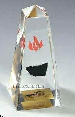 Lucite Obelisk Stock Shape Embedment / Award