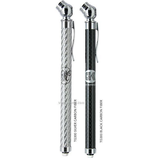 Pen Size Tube Tire Gauge W/ Pocket Clip (Carbon Fiber)