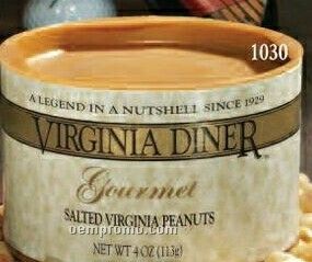 Salted Gourmet Virginia Peanuts In Snack Tube 4 Oz.