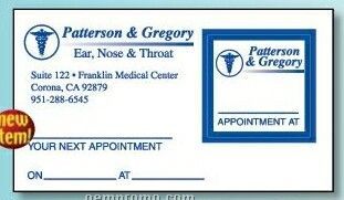 Stock Appointment Card W/ Kiss Cut Peel Off Square Label