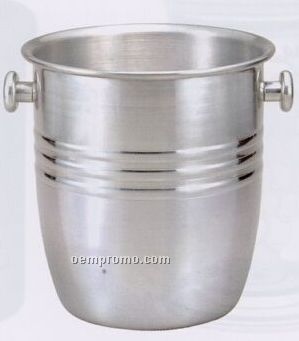 Aluminum Ribbed Wine Ice Bucket With 2 Knob Handles