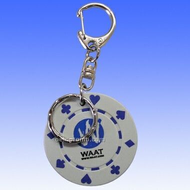 Composite Clay Imprint Able Casino Chip Key Chain (Screened)