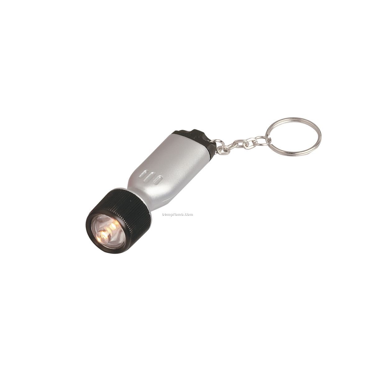 Silver Flashlight Keychain W/ Screwdriver