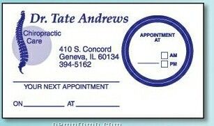Stock Appointment Card W/ Kiss Cut Peel Off Round Label