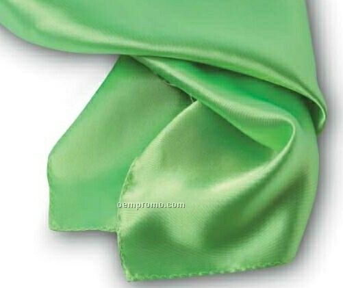 Wolfmark Solid Series Lime Green Silk Scarf (21"X21")