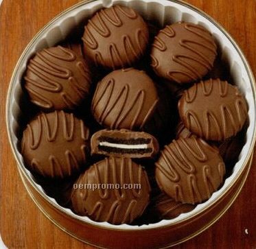 14 Oz. Chocolate Covered Cookies Custom Gift Tin