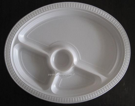 Disposable Tableware W/ 3 Compartments